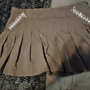 Garage Black Pleated Mini Skirt